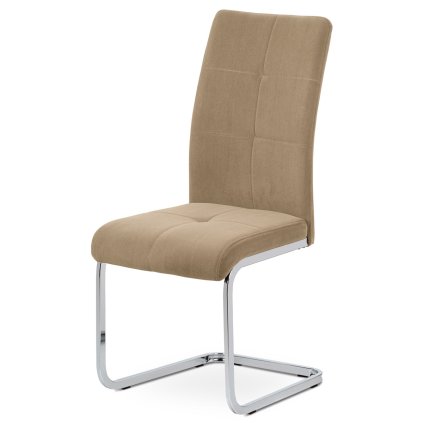 Jídelní židle, potah cappuccino sametová látka, DCL-440 CAP4