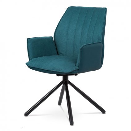 Jídelní a konferenční židle modrá ekokůže / látka HC-399 BLUE2