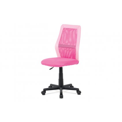 Kancelářská židle růžová v kombinaci látky MESH a ekokůže KA-V101 PINK