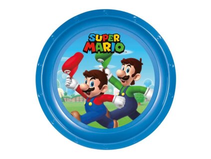 assiette plate en plastique super mario 21cm