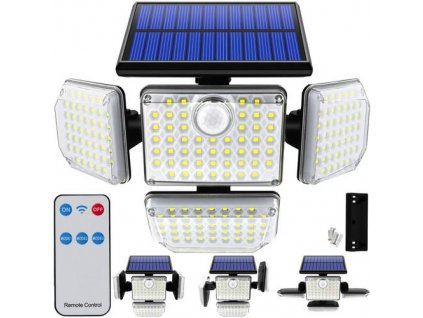 8220 solarni lampa 181 led s venkovnim panelem