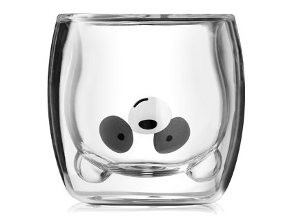 Dvojitá sklenice ve tvaru pandy