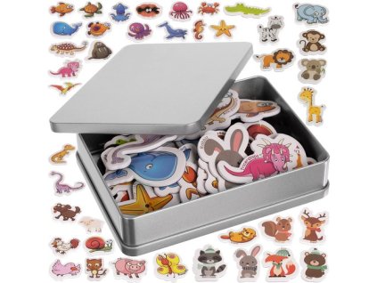 Sada magnetů na ledničku - zvířata 40 ks