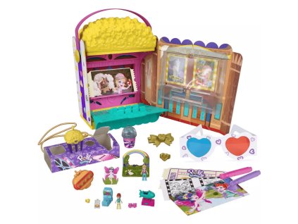 Kino herní sada s překvapeními - Polly Pocket Un-Box-It Popcorn Box Playset