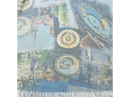 15118 pashminova sala s digitalnim potiskem praha modra