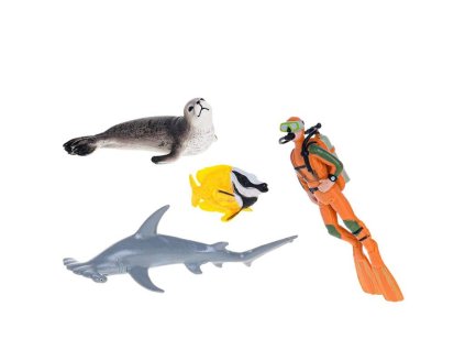 15795 1 zoolandia potapec se zralokem a doplnky 3 druhy v krabicce