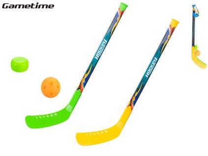 15996 gametime hokejka 69cm 2ks s mickem a pukem v sitce