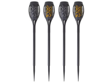 16029 6 lampy solarne ogrodowe pochodnie 12led 4szt 132830