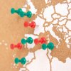 woody map natural cork world white (2)