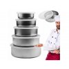 Sada ocelových misek 5 v 1 s víčkem