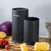 Kuchyňský stojan na nože a kuchyňské náčiní– černý soft-touch 2v1