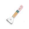 Škrabka na zeleninu s dřevěnou rukojetí – růžovo-modrý