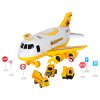 15337 5 transporter samolot rozkladany z autami 3 auta pojazdy budowlane swiatla dzwiek 174896