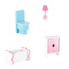 15415 5 domek dla lalek drewniany mdf mebelki 70cm rozowy led 176476