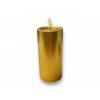 LED sviečka zlatá - 6x12,5 cm