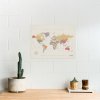 political worldmap map of the world watercolor tropical