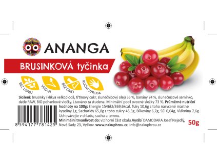 brusinková tyčinka png