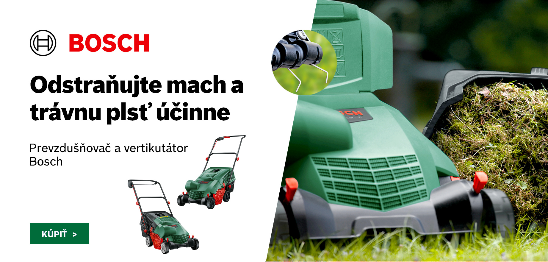 bosch banner vertikutator prevzdusnovac