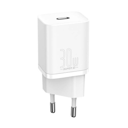 CCSUP-J02 Baseus Super Si rýchlonabíjací adaptér IC 30W biely 6953156205079