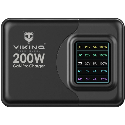 VCH200PD Nabíjačka Viking USB GaN 200W PD Pro 8595656509080