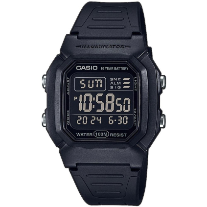 15050116 Pánske digitálne náramkové hodinky Casio W-800H-1BVES 4549526267796