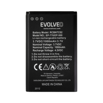 EP-770-BAT EVOLVEO originálna 1000 mAh batéria pre EasyPhone FD/FP/FS/FM/FL (EP-500/700/770/771/800/801) 8595683204170