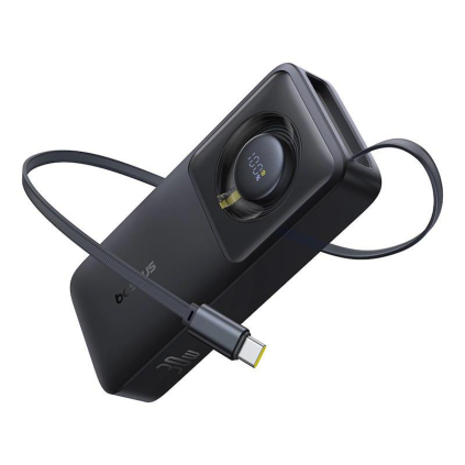 P10073701123-00 Powerbank Baseus OS Free2Pull 10000mAh, 30W, s káblom USB-C čierna 6932172659653