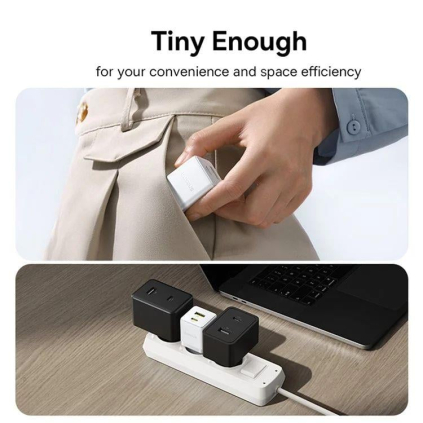 P1011160A213-00 Napájacia nabíjačka Baseus Palm 30W, 1xUSB, 1xUSB-C biela 6932172672485