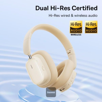 A00050402223-00 Slúchadlá Bluetooth Baseus Bowie H1i s ANC biele 6932172631727