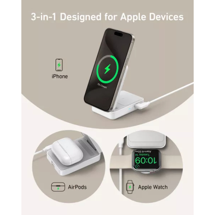 B2557321 Bezdrôtová nabíjačka Anker MagGo B2557 15W biela 194644157265