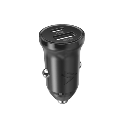 90010123 Nabíjačka do auta iPEAX CL-03, PD, 20 W, USB-C + USB-A ČIERNA 8595217491977