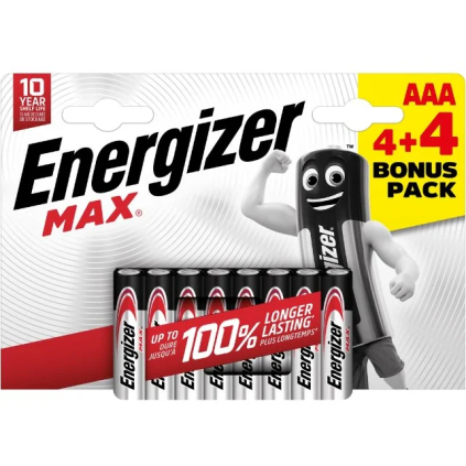 EU009 Energizer MAX - AAA/4 4 bezplatné mikrospínače 7638900438215