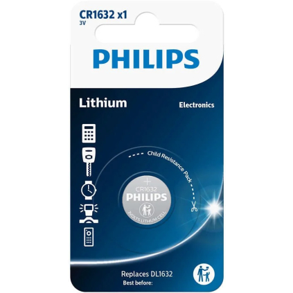 Phil-CR1632/00B PHILIPS CR1632/00B minibatéria, lítiová 4895229106208