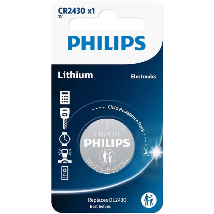 Phil-CR2430/00B PHILIPS CR2430/00B Minibatéria, lítiová 4895229106192