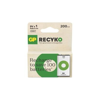 1032521021 Nabíjacia batéria GP ReCyko 200 (9 V) 4891199212710