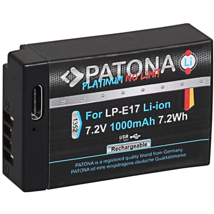 PT1352 PATONA batéria pre Canon LP-E17 1000mAh Li-Ion Platinum USB-C nabíjanie 4055655231923