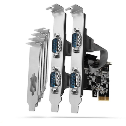 PCEA-S4N AXAGON PCEA-S4N, PCIe radič - 4x sériový port 8595247905413