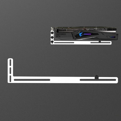 UP-H01-W 1stCOOL Držiak GPU hliníkový biely, Držiak VGA hliníkový biely 8594192891277