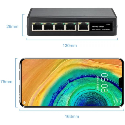 GNT-69P51G6 Conexpro GNT-69P51G6, PoE switch, 5x LAN, 4x PoE 710497560269
