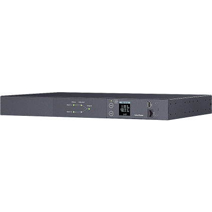 PDU24005 CyberPower Rack ATS s meraním, 1U, 16A, (8)C13 (2)C19, IEC-320 C20 (2) 4711027799797