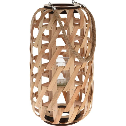 KO-435103000 PROGARDEN Drevený lampáš na sviečku, 39 cm 8720573304115