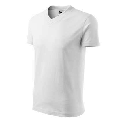 10200 Tričko unisex V-neck biela - 