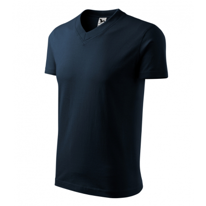 10202 Tričko unisex V-neck tmavomodrá - 