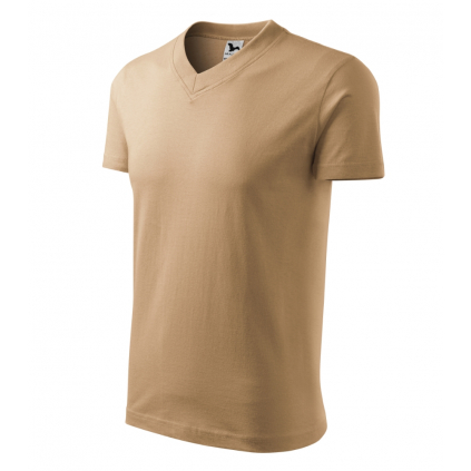 10208 Tričko unisex V-neck piesková - 