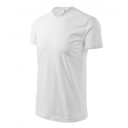 11100 Tričko unisex Heavy V-neck biela - 