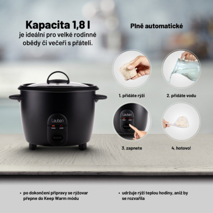 4260645680470 Lauben Rice Cooker 1800BC - varič ryže 4260645680470