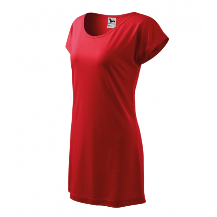 12307 Tričko/šaty dámske Love červená - 