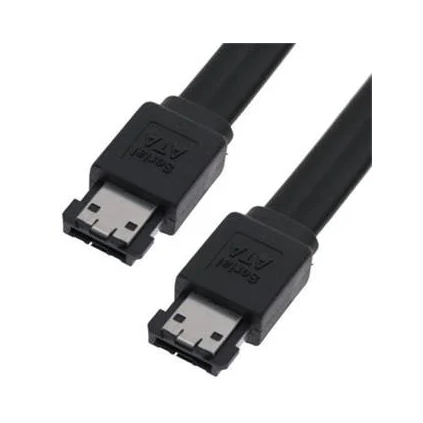 kfsa-7-05 Kábel PremiumCord eSATA-eSATA, 50 cm, tienený, čierny 8592220004897