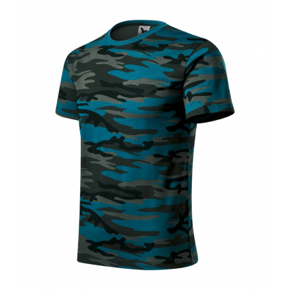 144C1 Tričko unisex Camouflage camouflage petrol - 