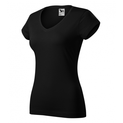 16201 Tričko dámske Fit V-neck čierna - 